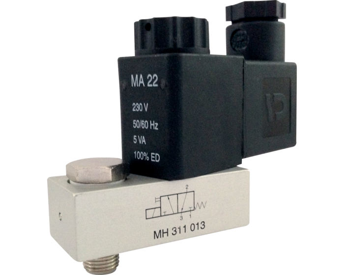 Solenoid pilot valve 3/2 MH manual setting 24V DC